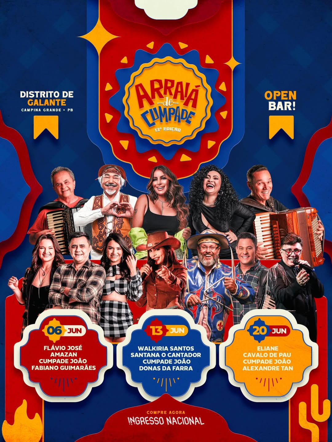 imagem destaque da notícia Arraiá de Cumpade 2026 divulga programação de shows na zona rural de Campina Grande